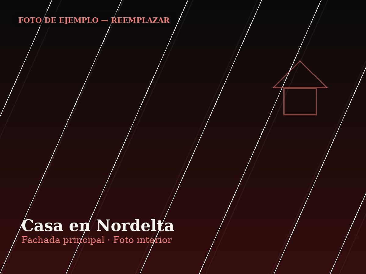 Casa moderna con jardín en Nordelta