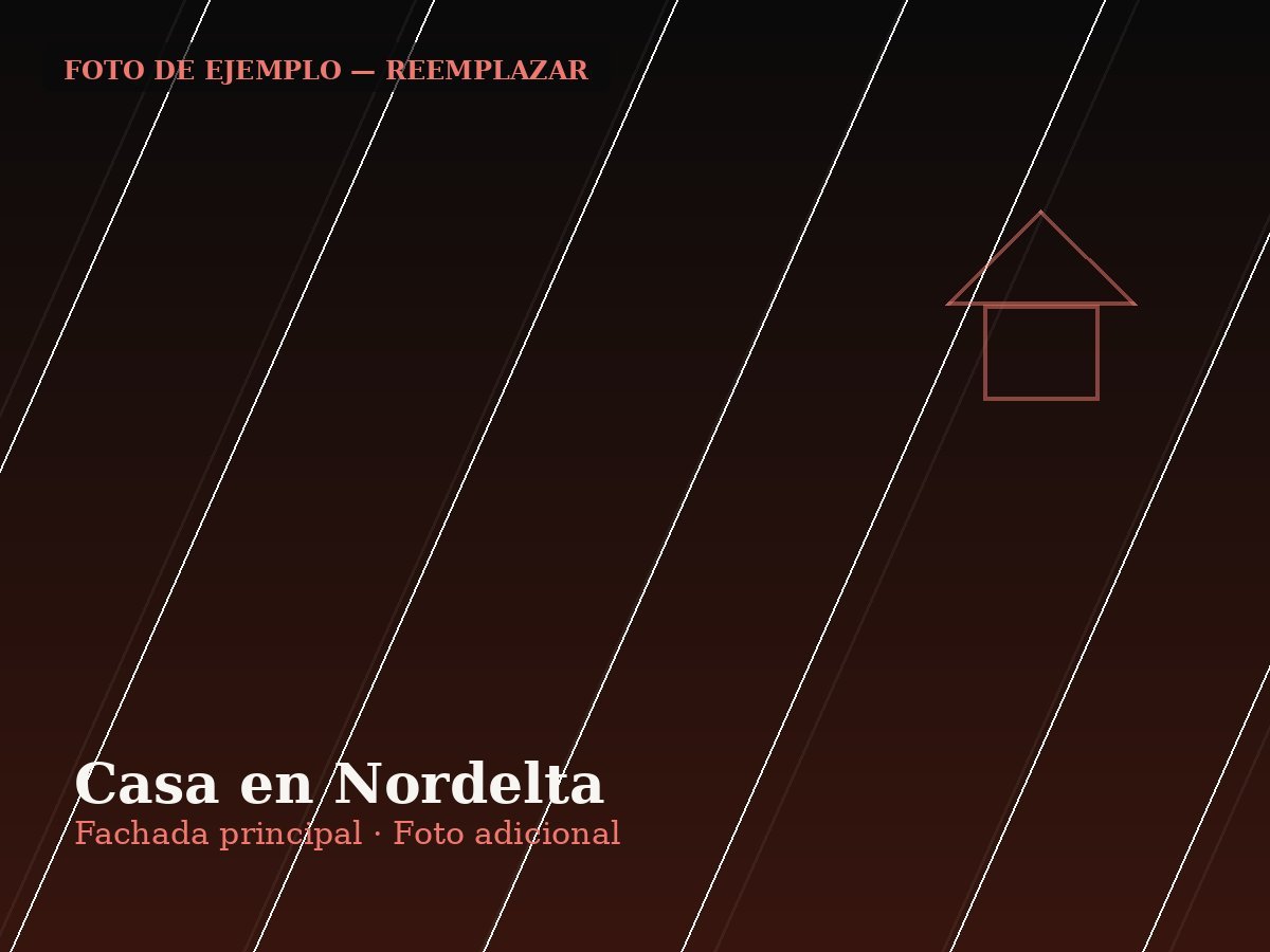 Casa moderna con jardín en Nordelta